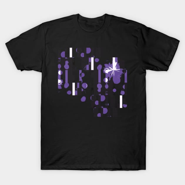 Through the Dark Purple and Black T-Shirt by OneLook